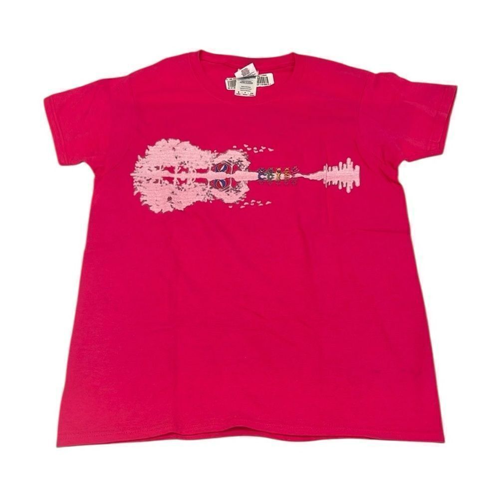 NWT Grateful Dead bears sz small short sleeve pink tee visible heat press lines
